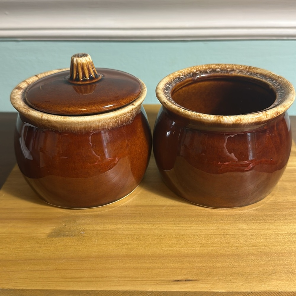 Hull Drip Mini Pots Brown Tan